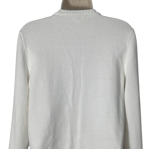 NWT J. Crew Cotton Cardigan Sweater Lady Jacket Ivory CG824 Size M - Picture 9 of 11